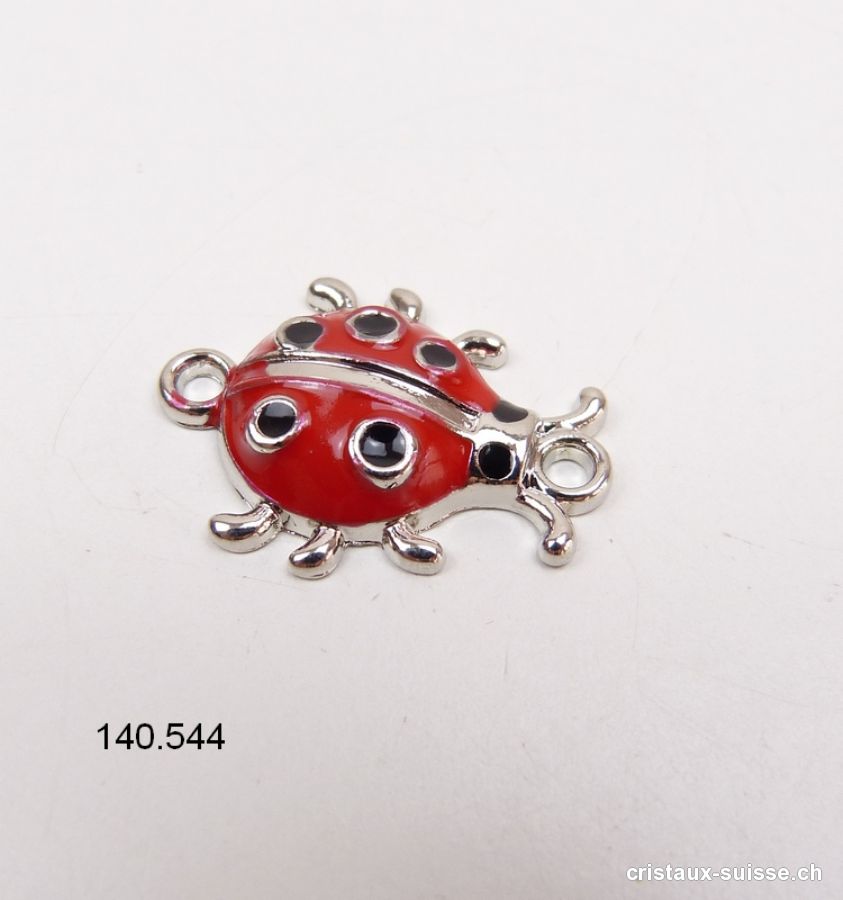 Intercalaire Coccinelle métal 2,5 x 2 cm avec 2 oeillets. OFFRE SPECIALE