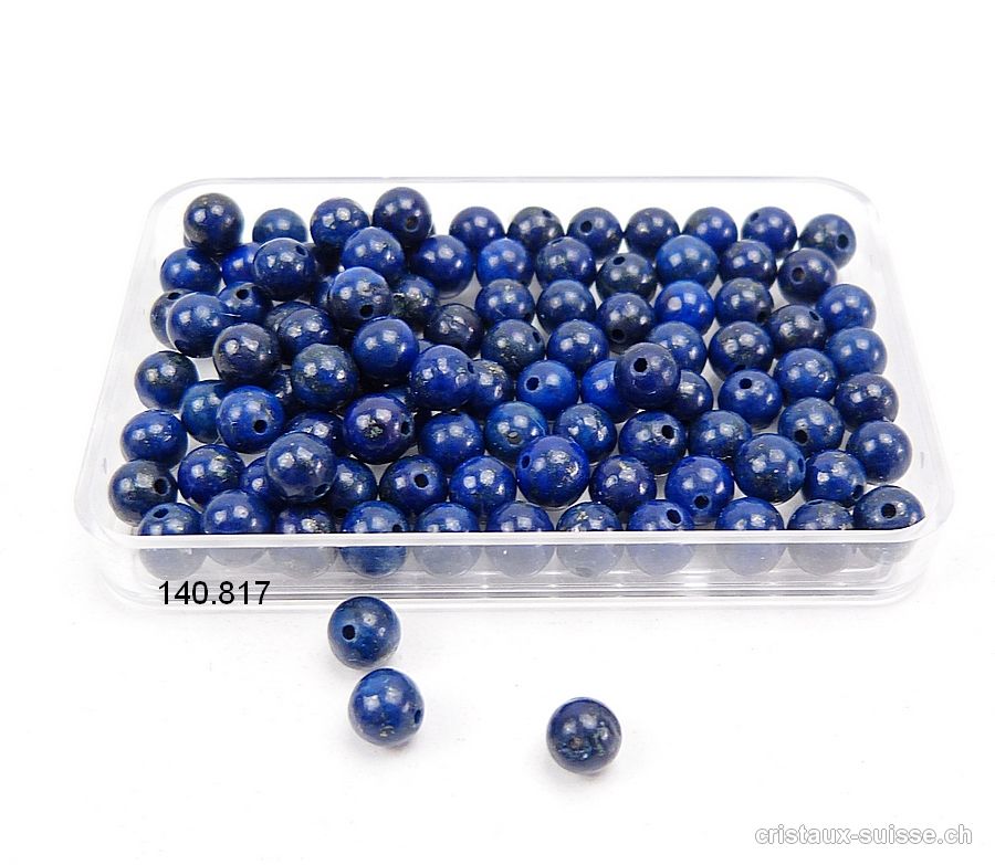 Lapis-lazuli, boule percée 3,5 - 4 mm