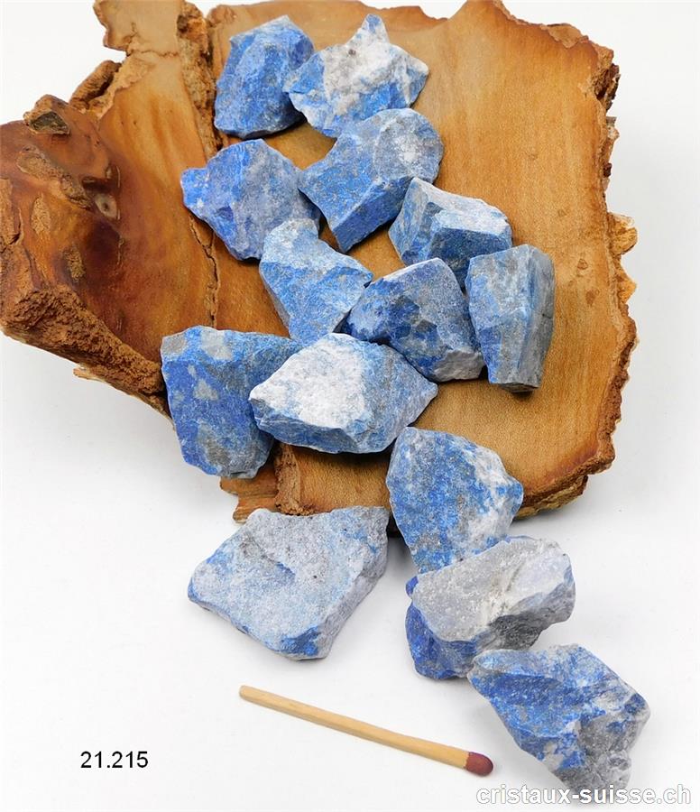 Lapis-lazuli brut 12 à 15 grammes. Taille L