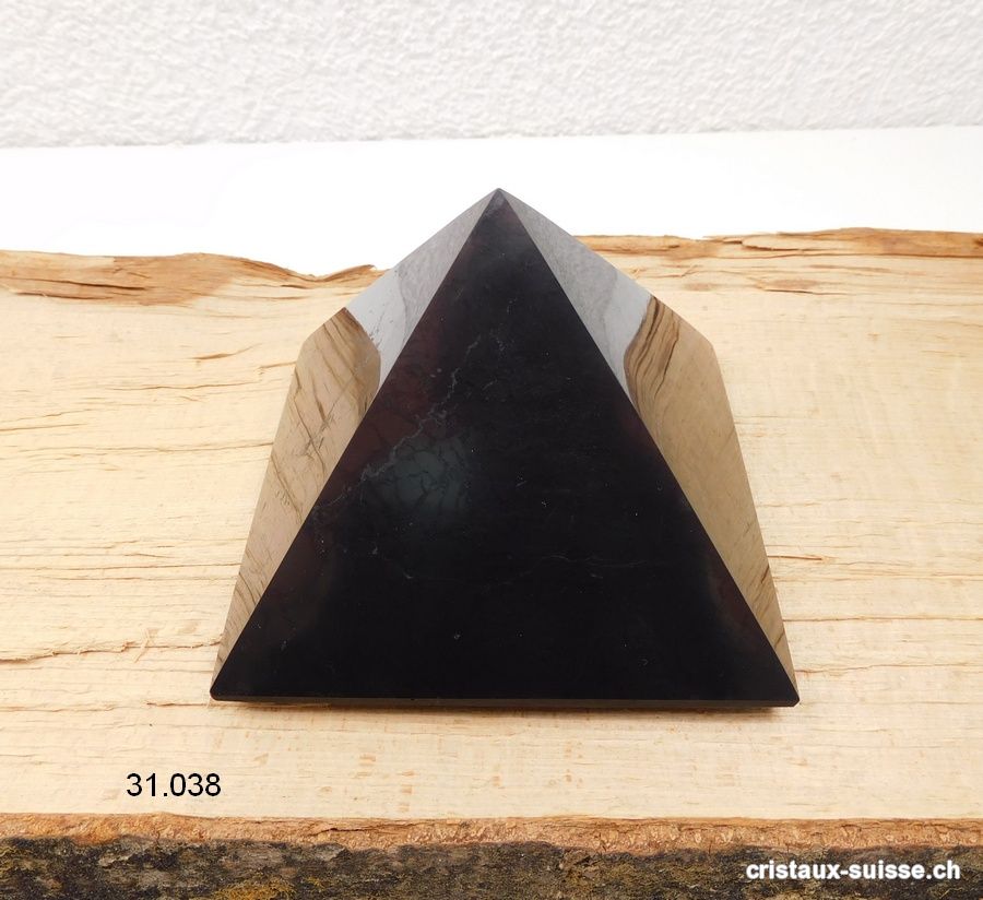 Pyramide Schungite 10 cm x haut. 6,5 cm, 550 à 600 grammes