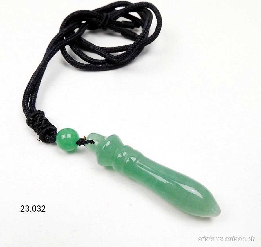 Pendule Aventurine verte 5 cm, pendule de Thot