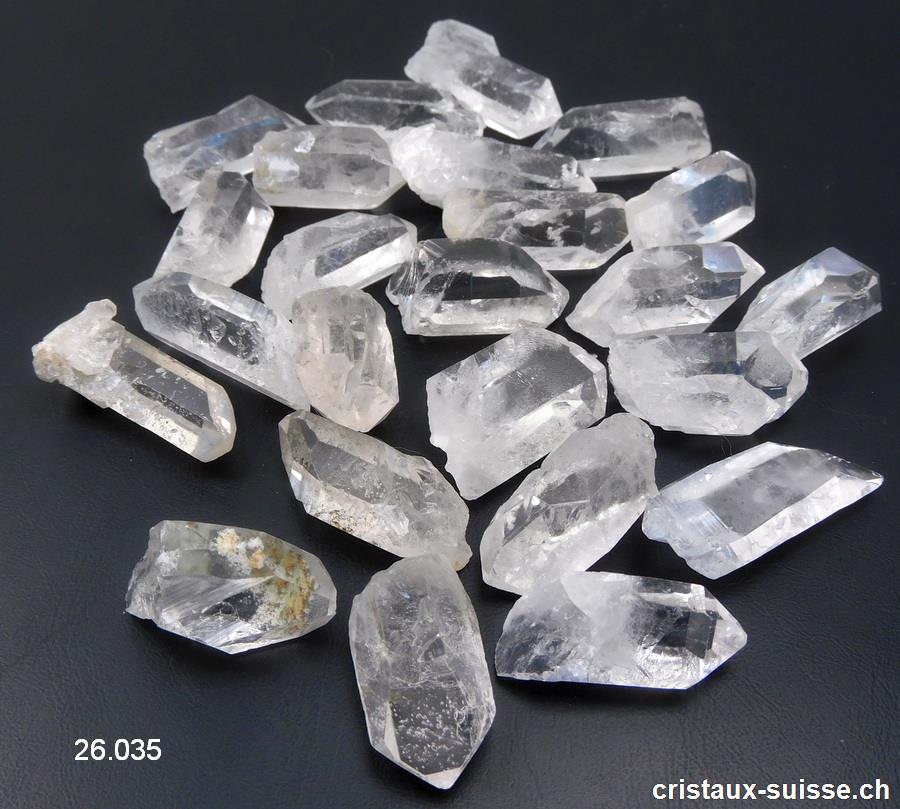 Cristal de Roche, pointe brute 3 à 4 cm, 9 - 11 grammes
