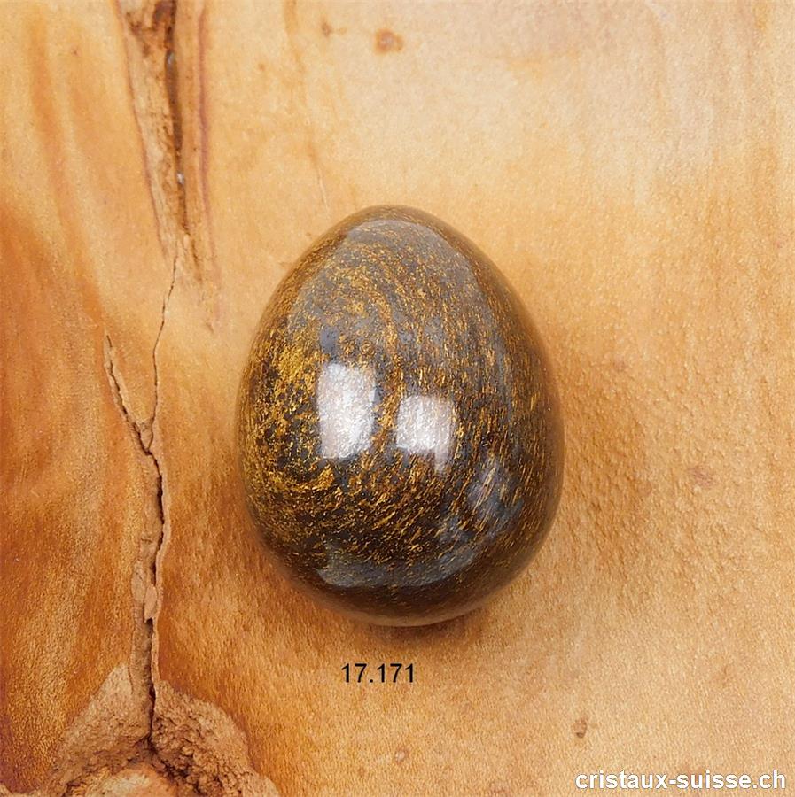 1 Oeuf YONI Bronzite 4 x 3 cm. Taille M. Non percé