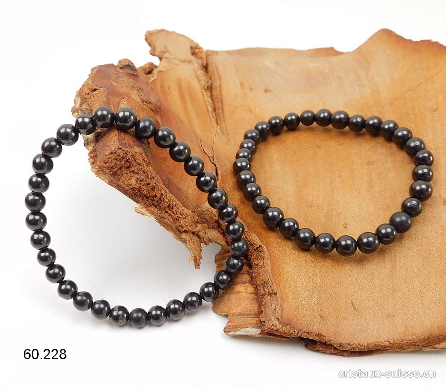 Bracelet Schungite 6 mm / 18,5 - 19 cm