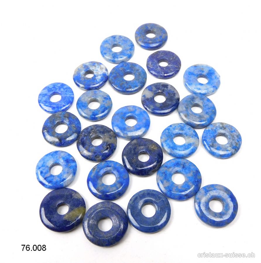 Lapis-Lazuli Donut 1,2 cm, cristal-compagnon. Qual. AB. OFFRE SPECIALE