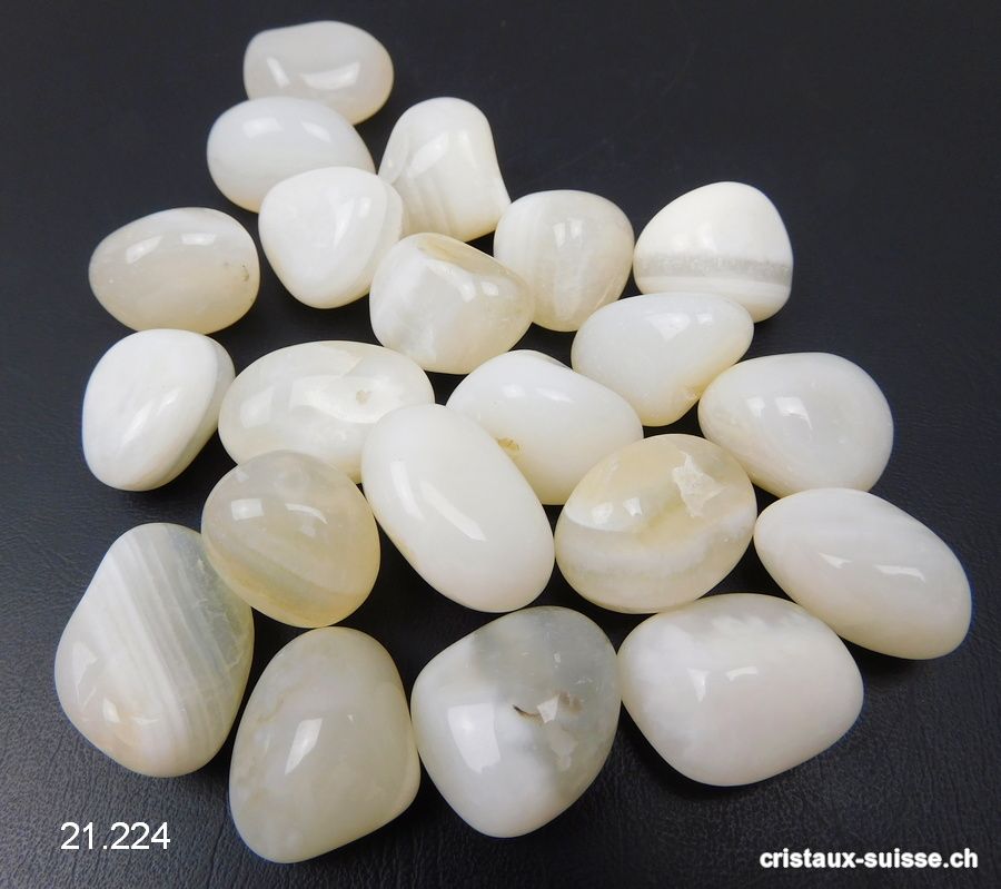 Agate blanche - Agate de la Paix 06 à 10 grammes / 2 à 2,5 cm. Taille SM. OFFRE SPECIALE