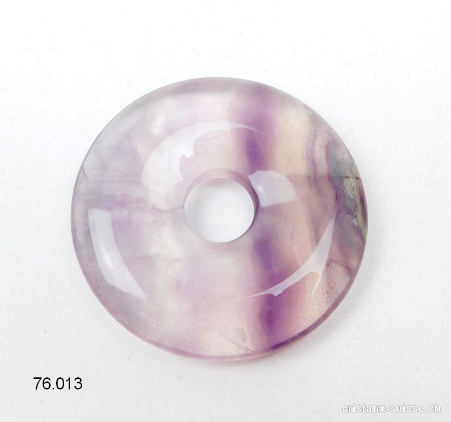 Fluorite arc-en-ciel claire, Donut 4 cm. OFFRE SPECIALE