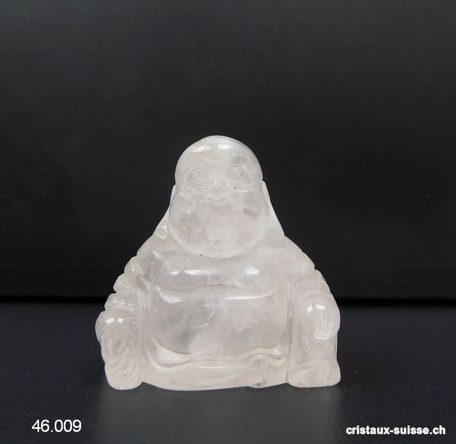 Bouddha Cristal de Roche blanc 3,5 à 4 cm