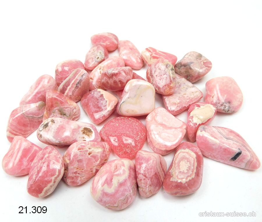 Rhodochrosite d'Argentine 1,4 à 2,3 cm / 3 à 4 grammes. Taille S