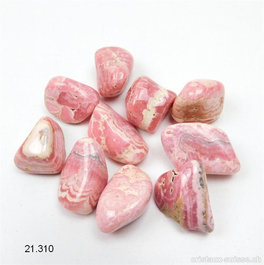 Rhodochrosite d'Argentine 2 à 2,5 cm / 4,5 à 5,5 grammes. Taille M