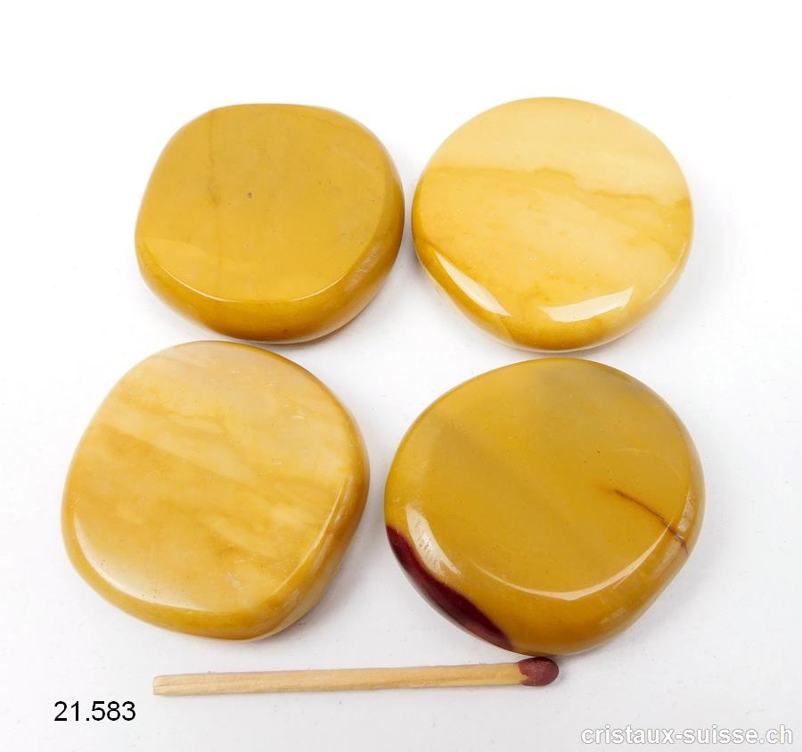 Mookaïte jaune moutarde 3,8 - 4 cm. Taille L
