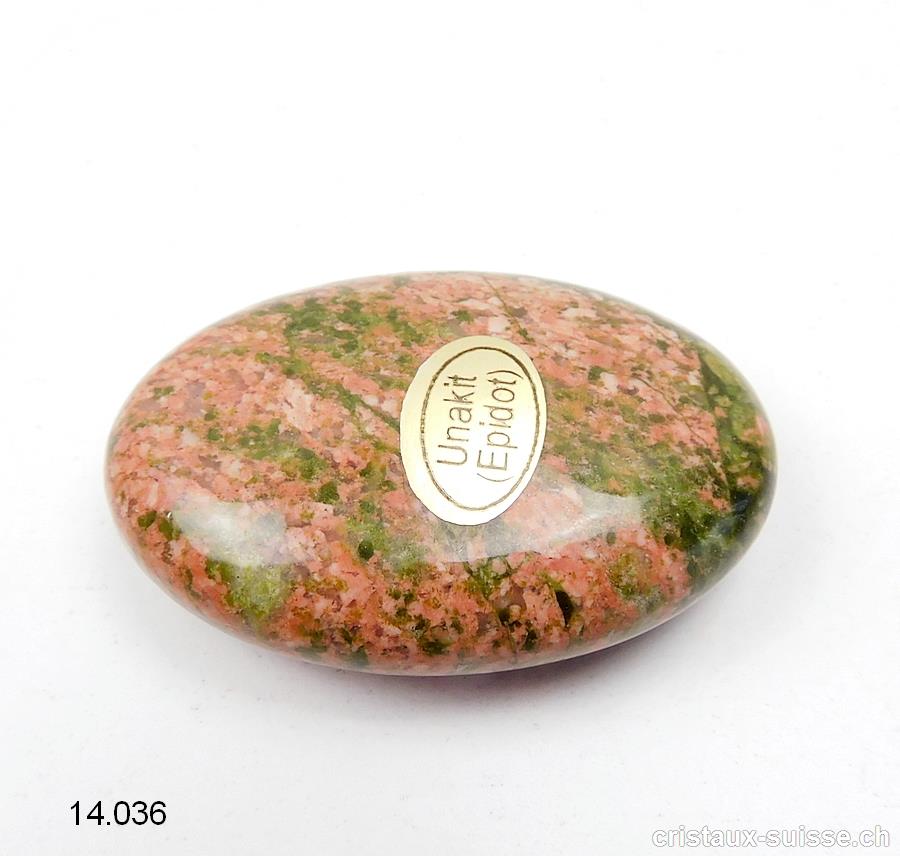 Unakite - épidote, pierre anti-stress arrondie 4 x 3 cm