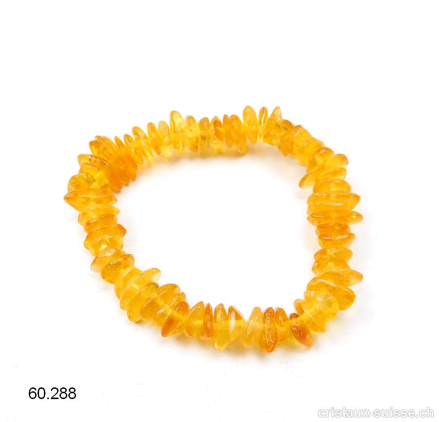 Bracelet pour Enfant en Ambre clair, élastique 13 cm