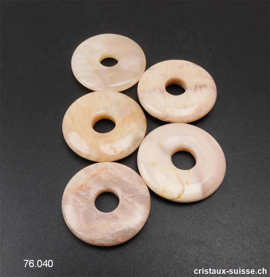 Pierre de Lune claire de Tanzanie, Donut 3 cm