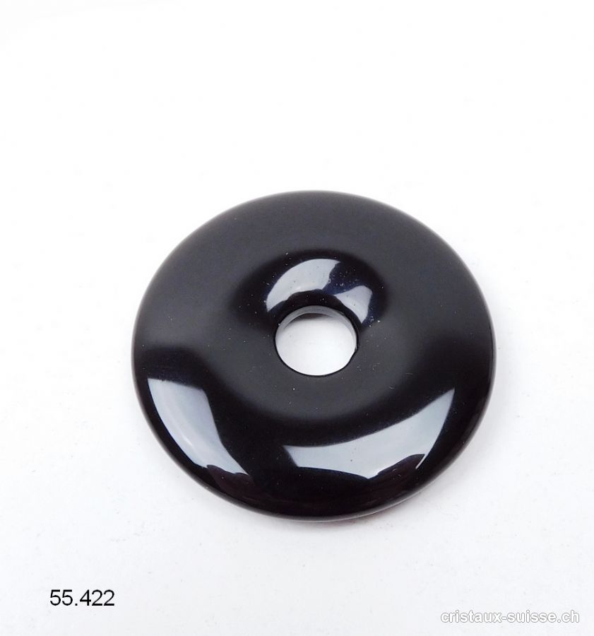 Obsidienne noire Donut 4 cm. Qualité A