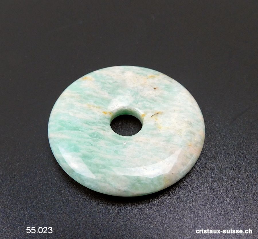 Amazonite de Russie, donut 4 cm. OFFRE SPECIALE