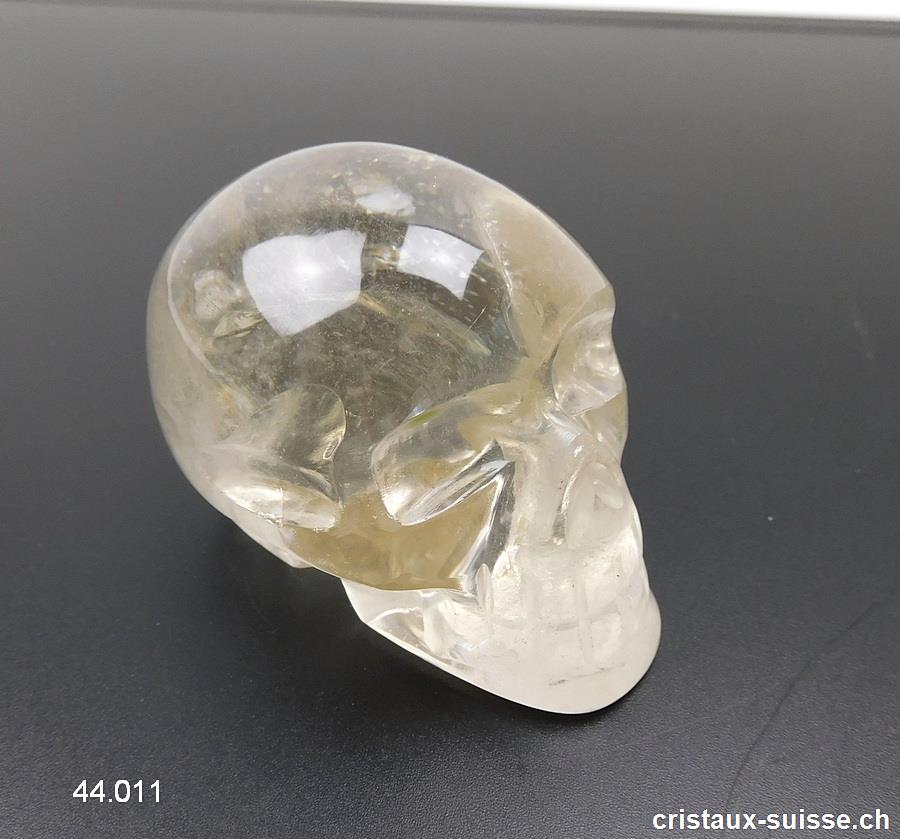 Crâne Citrine claire du Brésil 6,5 cm. Pièce unique 189 grammes