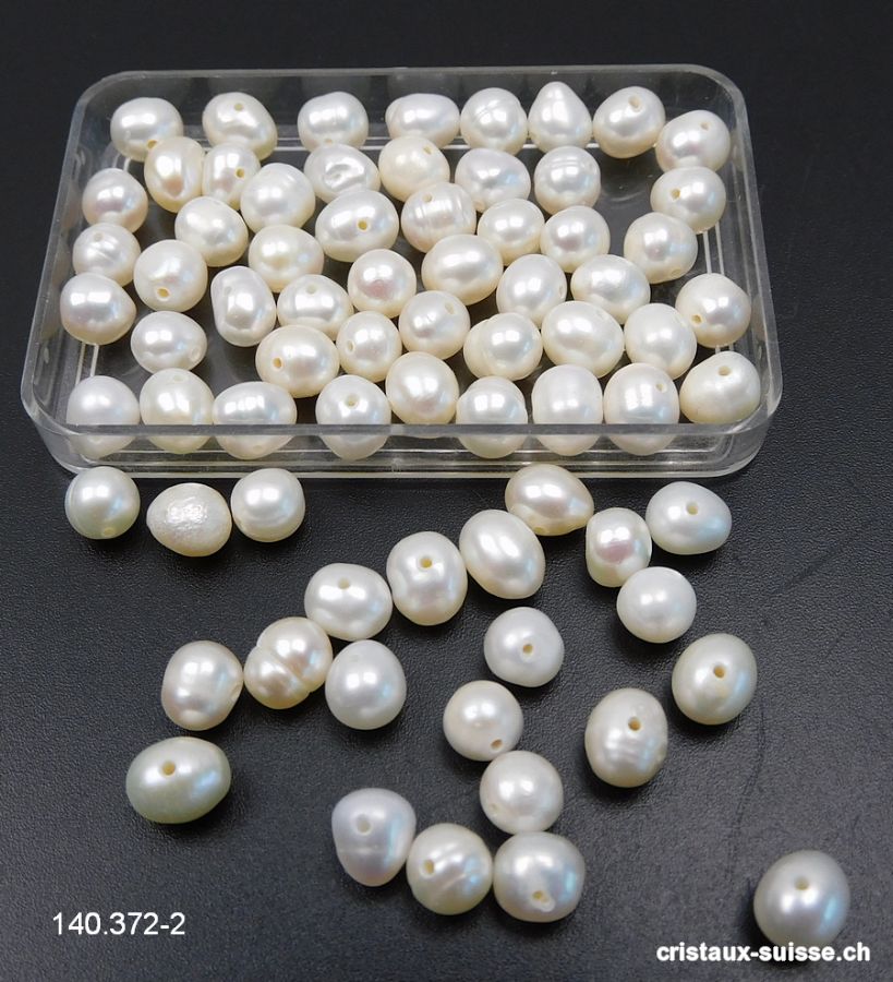 RUBY 35-45PCS 5-6mm Petite Perles D'eau Douce, Perle Blanche, Perles Eau  Douce, Perle de Culture Perle Nacre, Perles Naturelles pour Bijoux  Artisanat