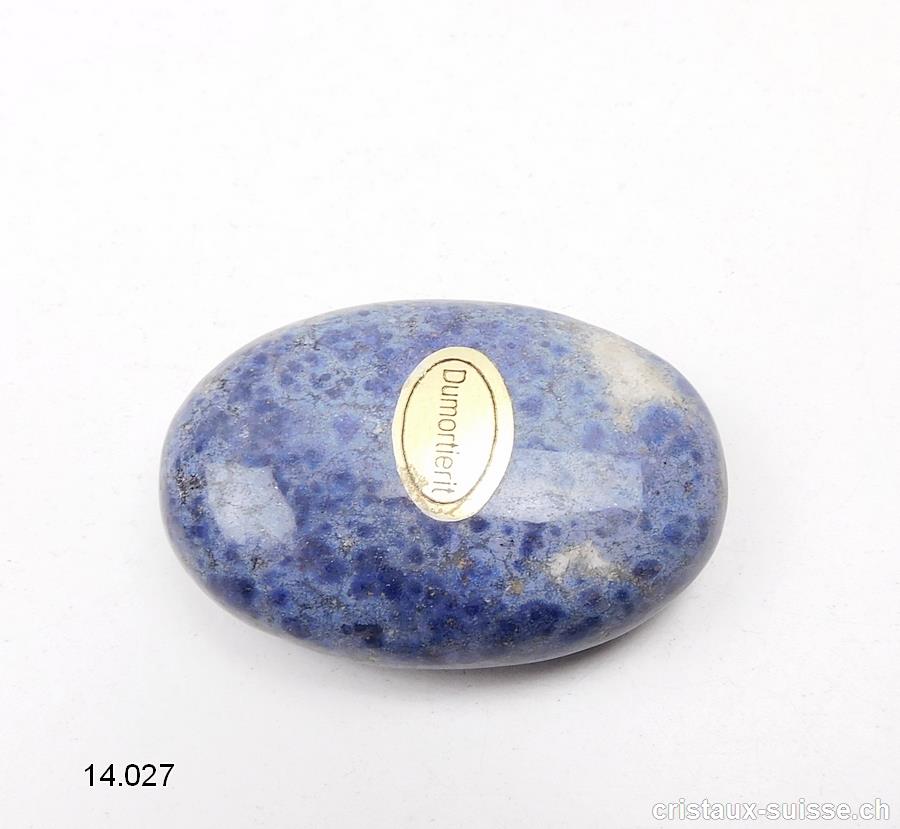 Dumortiérite, pierre anti-stress arrondie 4,5 x 3 cm