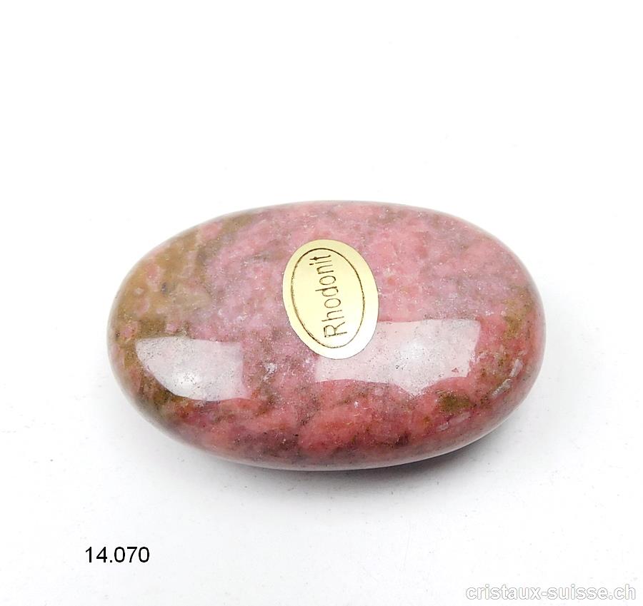 Rhodonite, pierre anti-stress arrondie 4,5 x 3 cm