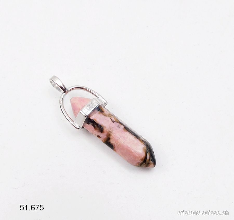 Pendentif Rhodonite en métal