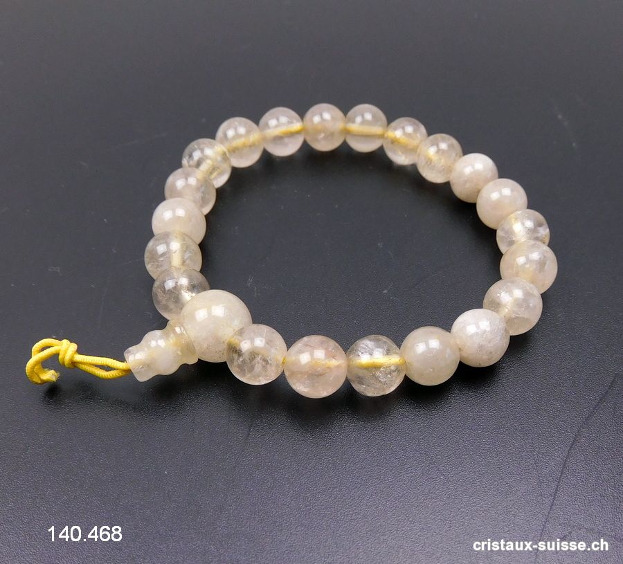 Bracelet Rutile Quartz 8 mm / 17 cm. OFFRE SPECIALE