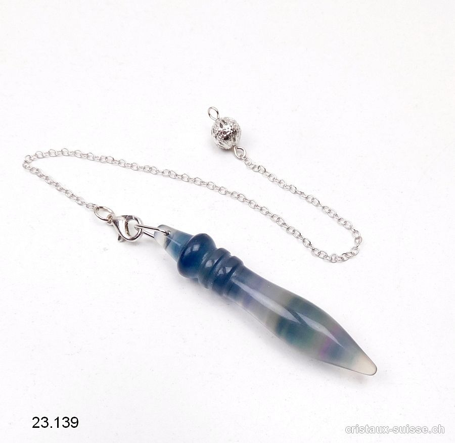 Pendule Fluorite arc-en-ciel 6 cm, Pendule de Thot 