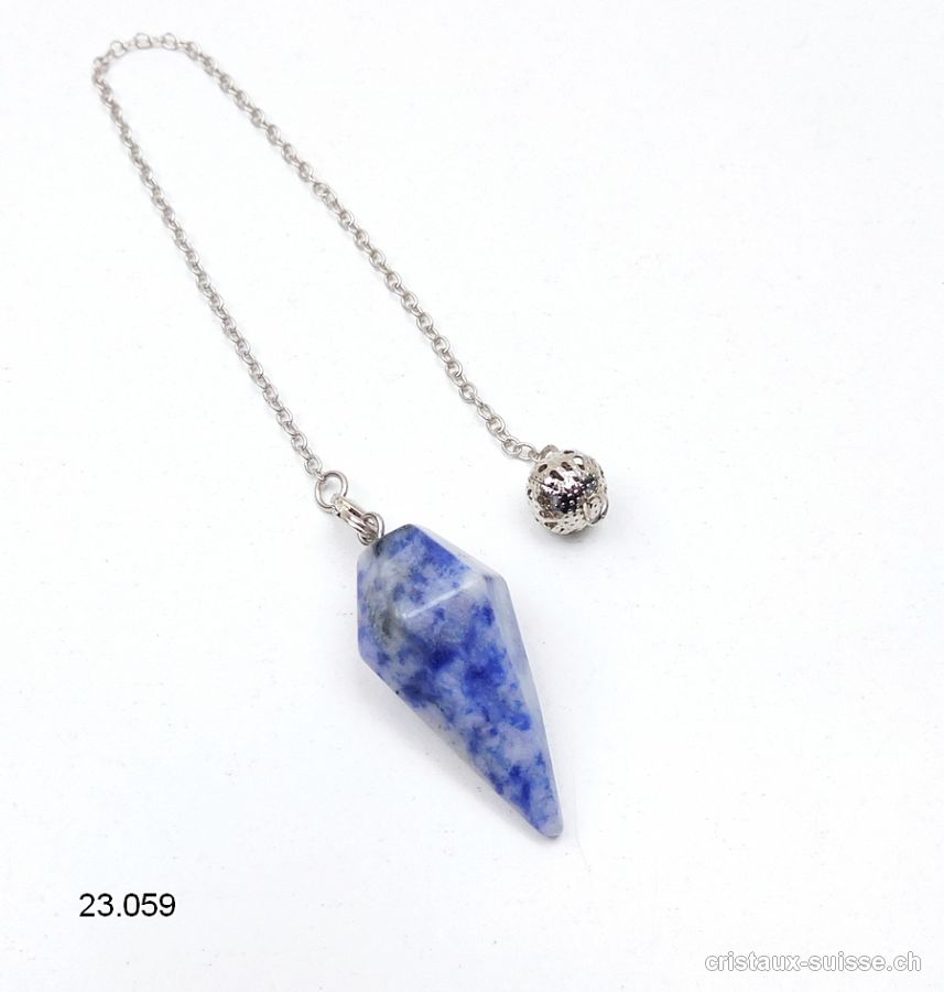 Pendule Sodalite facetté 3 - 3,5 cm. OFFRE SPECIALE