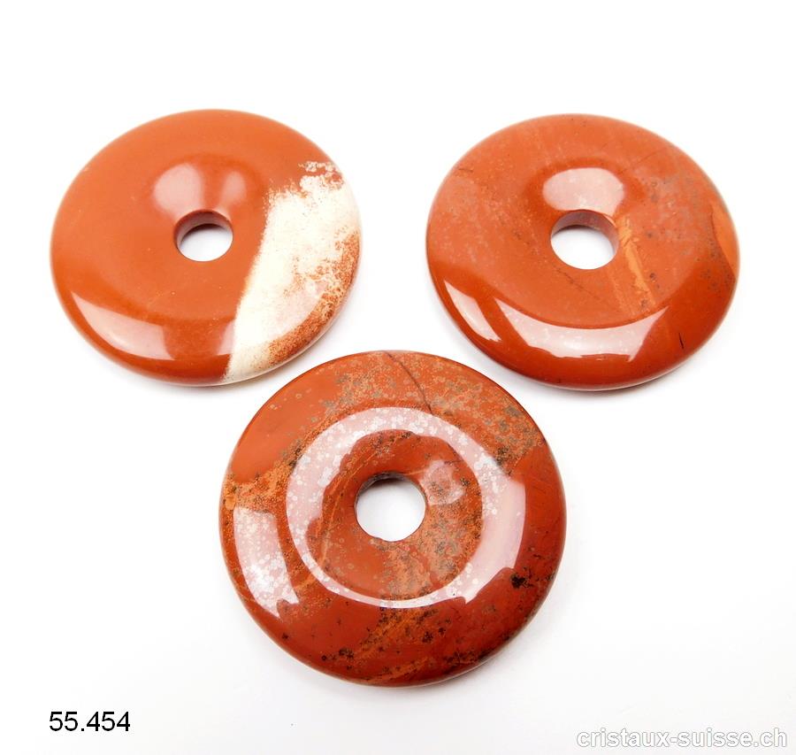 Jaspe rouge Donut 4 cm. Avec quelques taches couleur ocre