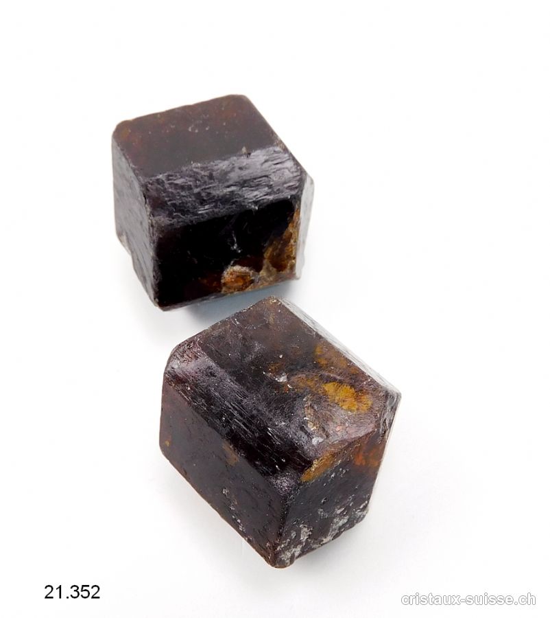 Tourmaline brune - Dravite, biterminée brute 3 x épais. 2,5 cm / 31 à 35 grammes