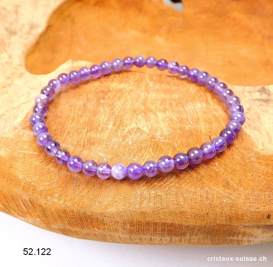 Bracelet Améthyste 4,5 mm / 19 cm. Taille L