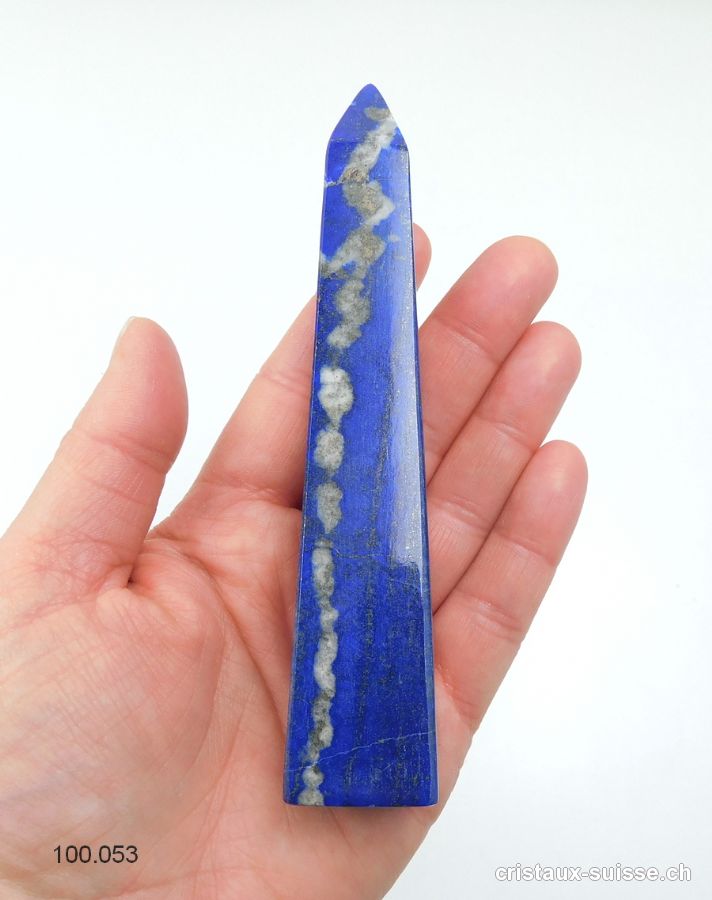 Lapis-Lazuli d'Afghanistan naturel, Obélisque 12,8 cm. Pièce unique 145,5 grammes