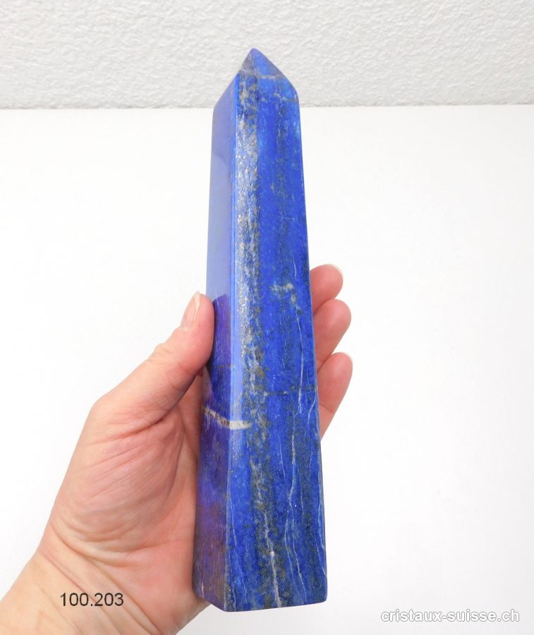 Lapis-Lazuli d'Afghanistan naturel, Obélisque 21,5 cm. Pièce unique 636 grammes