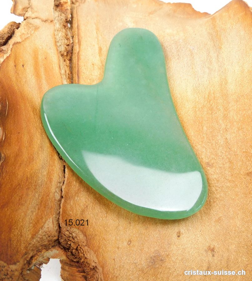 Aile d'ange de Massage en Aventurine verte 7,5 - 8 cm