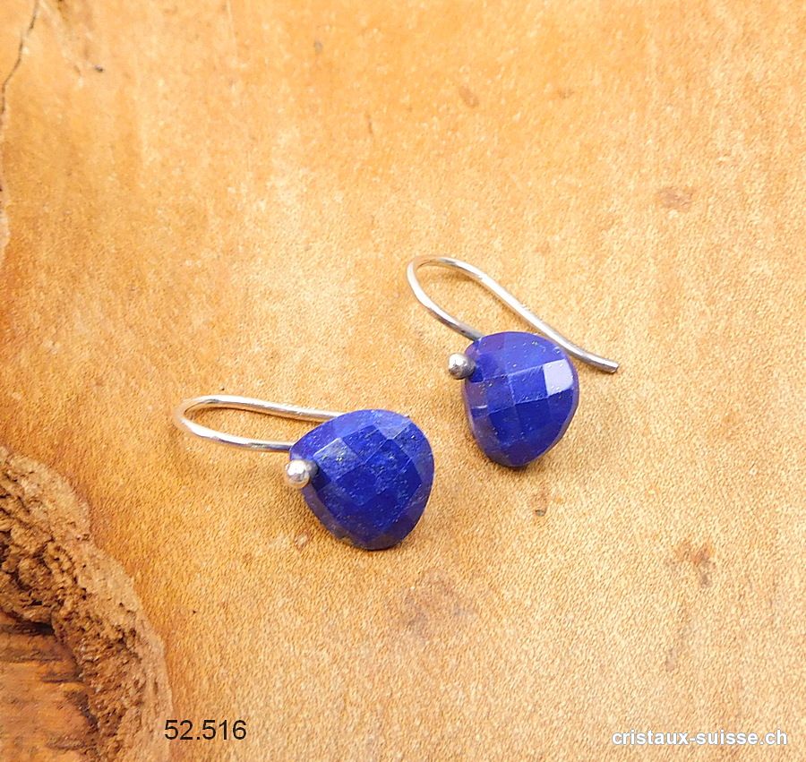 Boucles d'oreilles Lapis-Lazuli facetté en argent 925