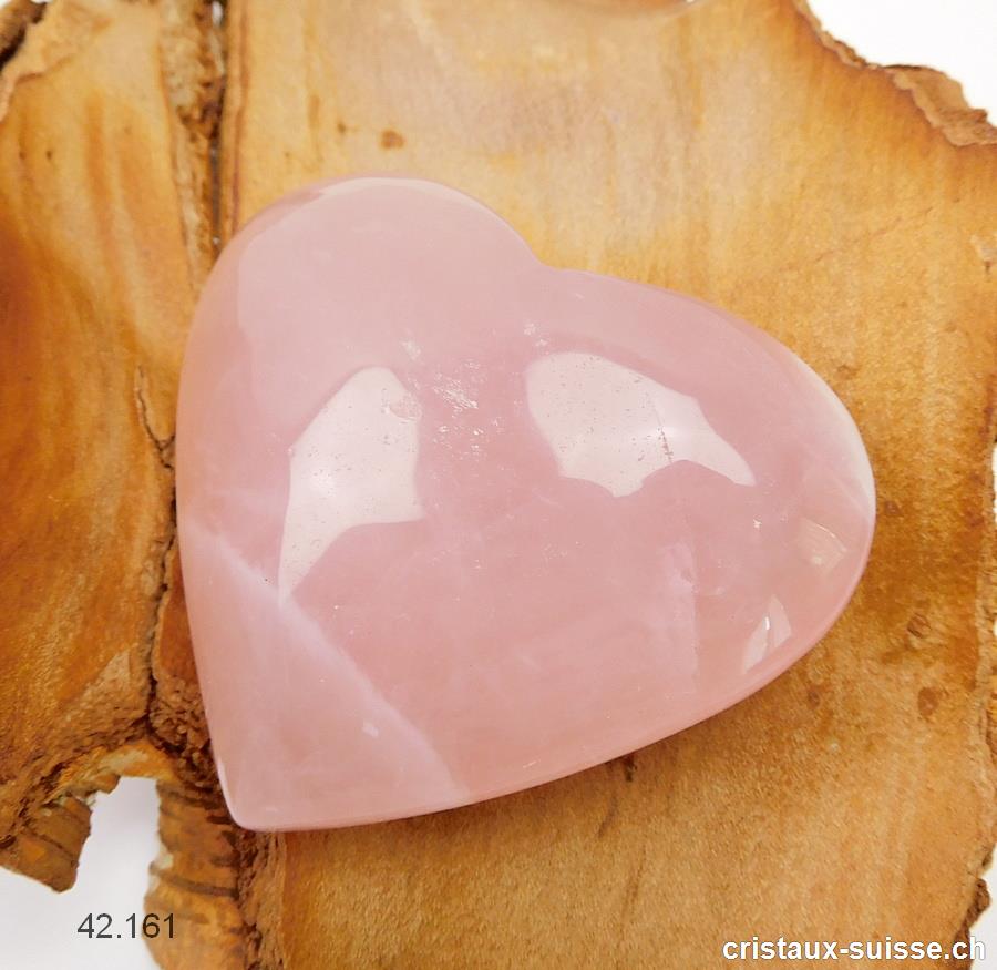 Coeur Quartz rose du Brésil 7,5 x 6,5 x 3 cm. Pièce unique 196 grammes
