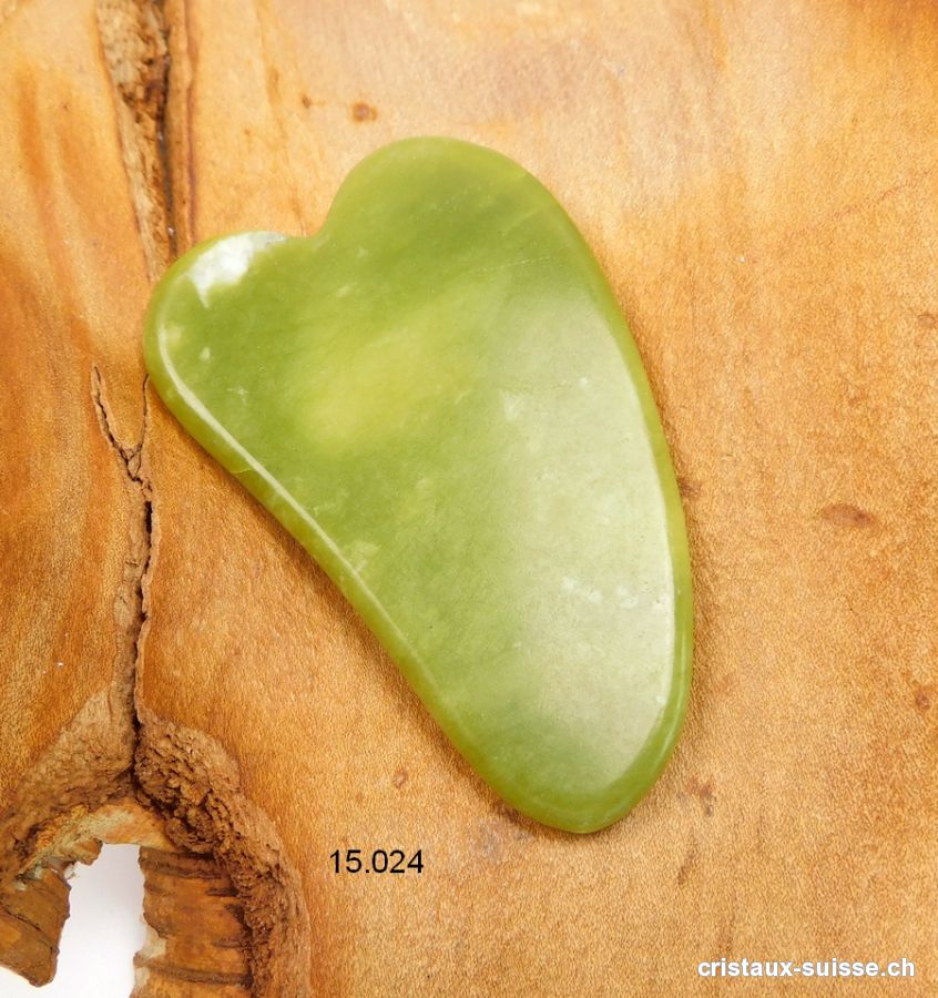 Aile d'ange de Massage Jade Serpentine 7 cm. OFFRE SPECIALE