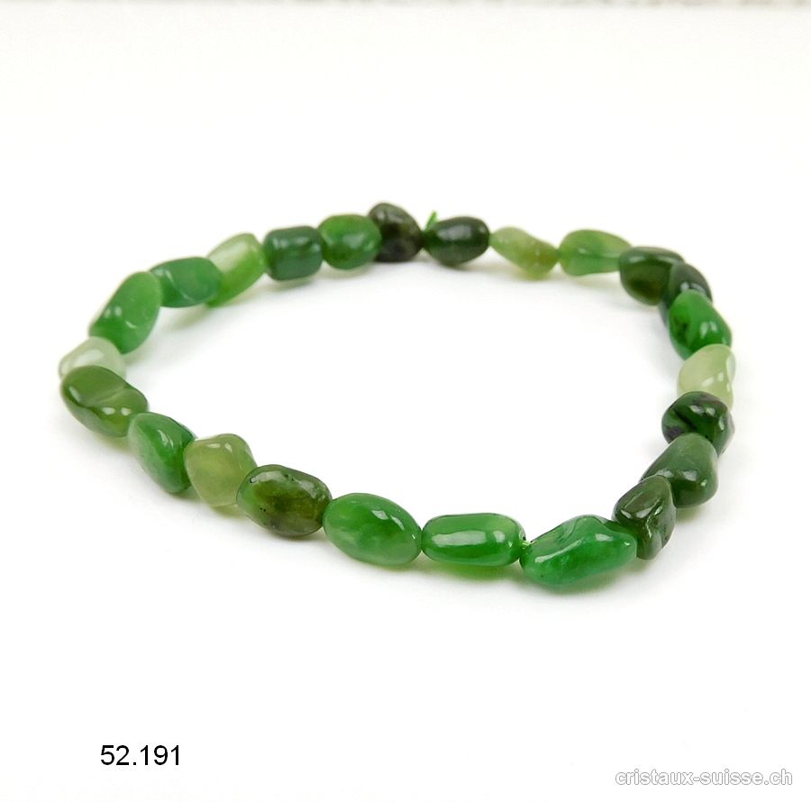 Bracelet Jade Canada 6 - 8 mm / 19 - 19,5 cm. Taille M-L