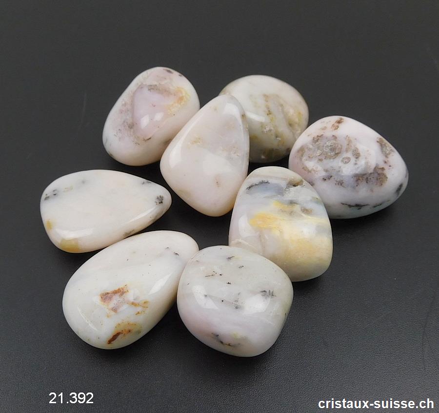 Opale des Andes blanc - rose, Chrysopale 2 - 3 cm / 7 à 13 grammes. Taille M-L. Offre Spéciale