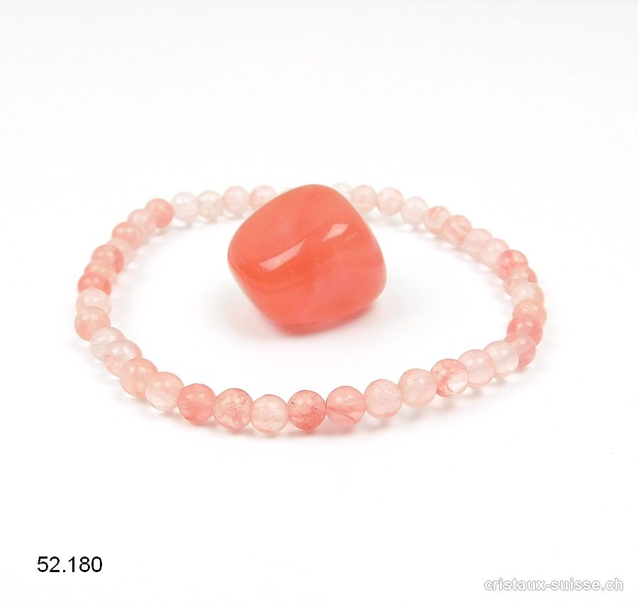 1 Bracelet Quartz pastèque et 1 pierre GRATUITE