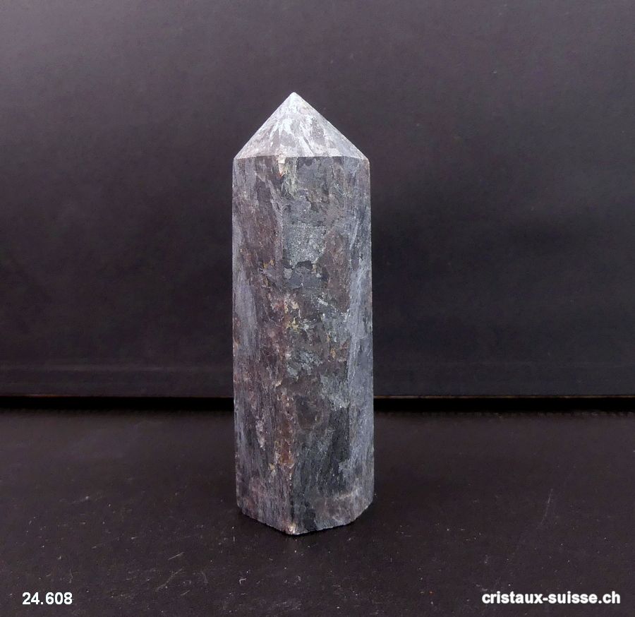 Anthophyllite Obélisque pointe semi-polie. Pièce unique 7,1 cm