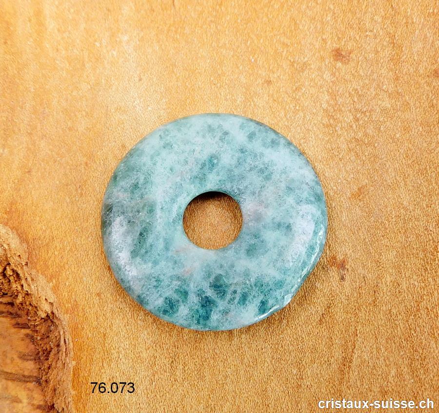 Apatite bleue claire, donut 3 cm