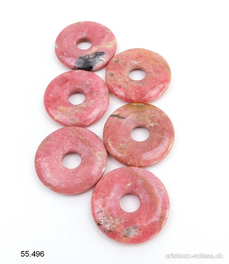 Rhodonite rose, Donut 3 cm