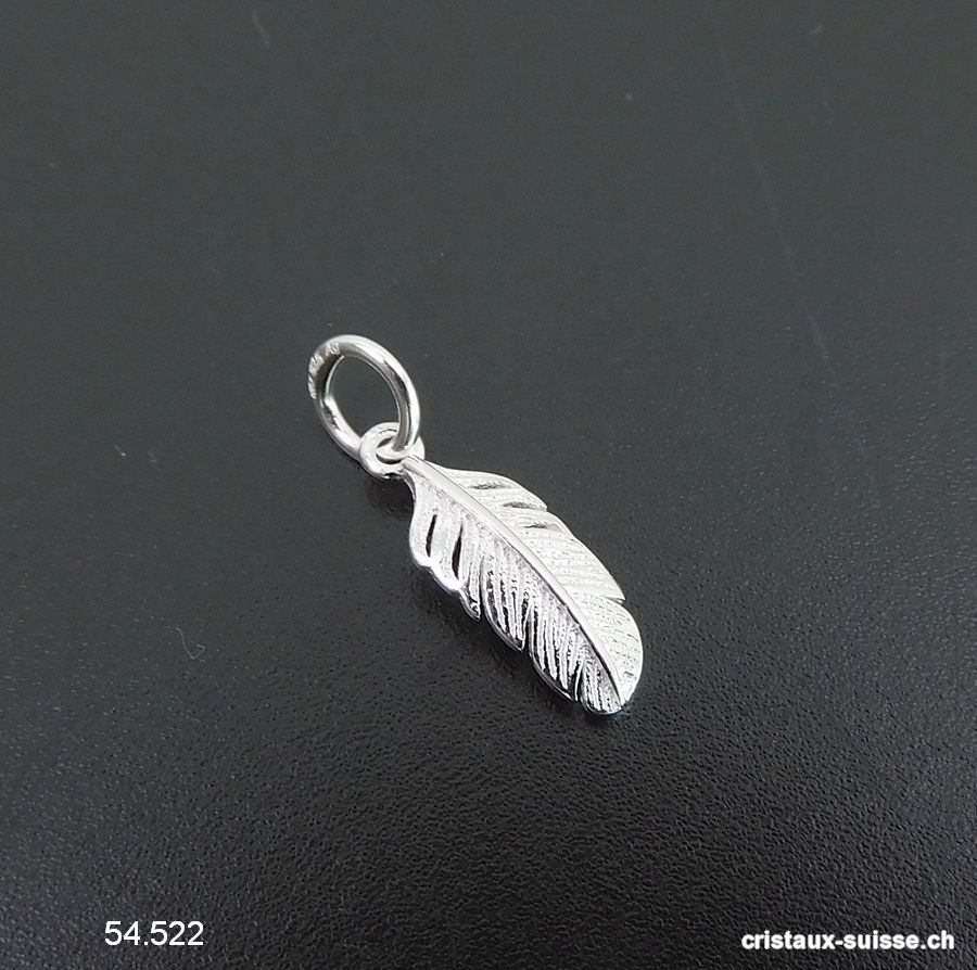 Charm Plume incurvée en argent 925, 12 mm