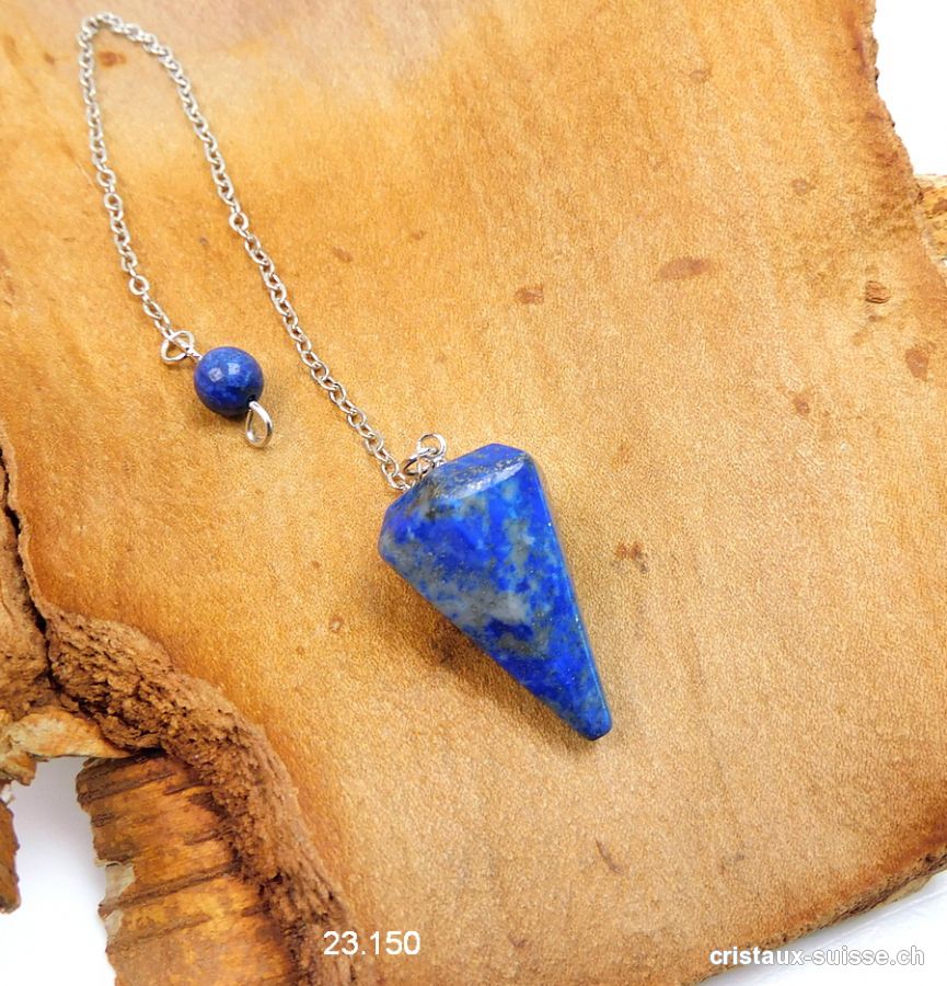 Pendule Lapis-Lazuli facetté, petit 2,5 cm. Offre Spéciale