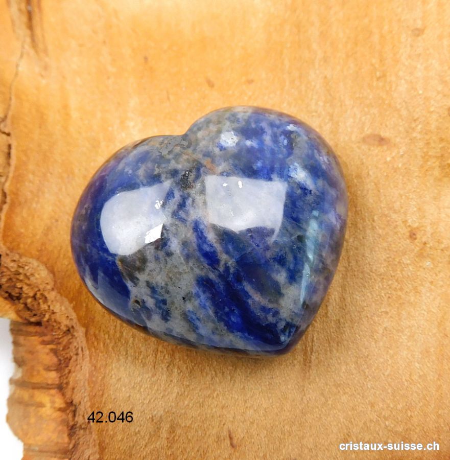 Coeur Sodalite 4,5 x 4 x 2,3 cm, bombé