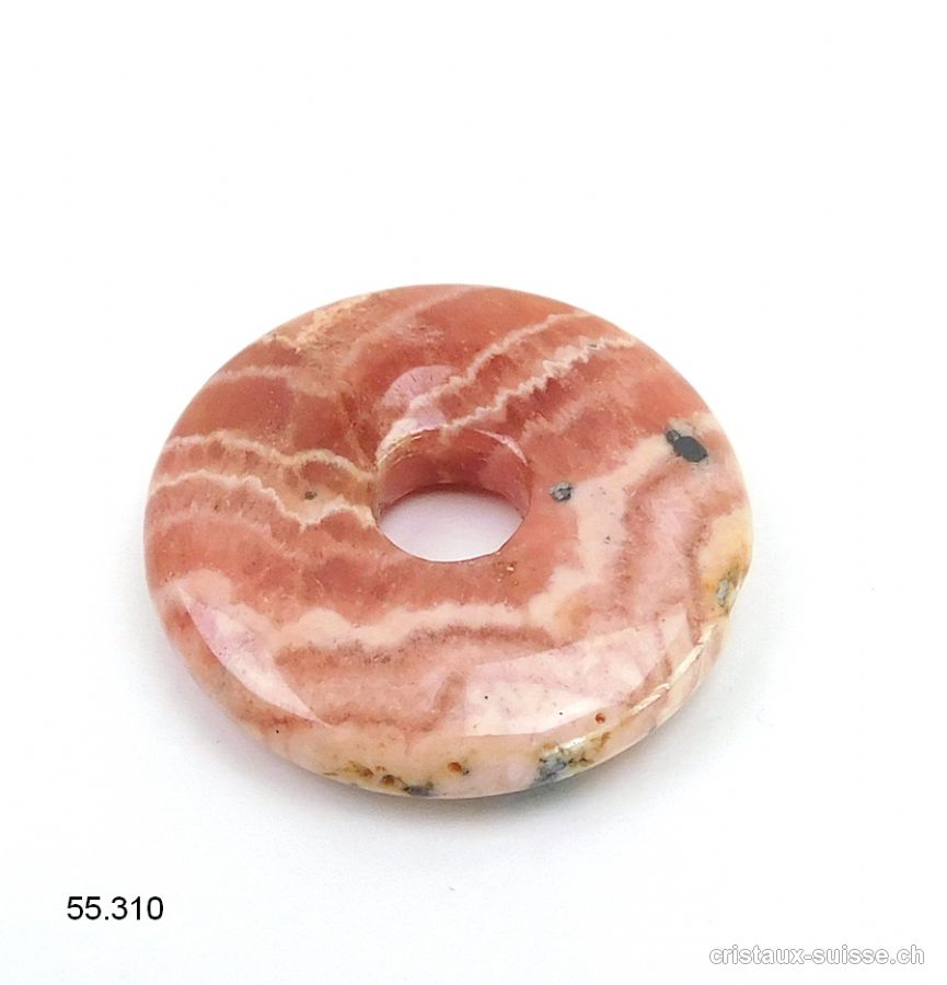 Rhodochrosite foncée du Pérou, donut 2,5 cm