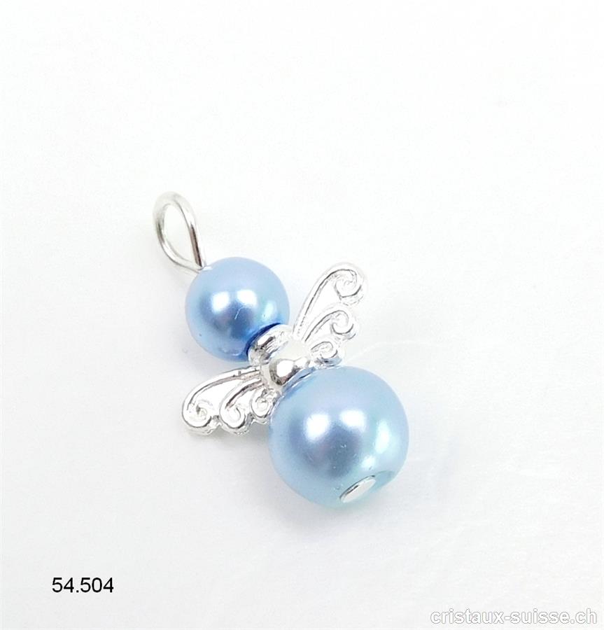 Charm Ange bleu ciel en métal 1,8 cm, avec boucle ouverte