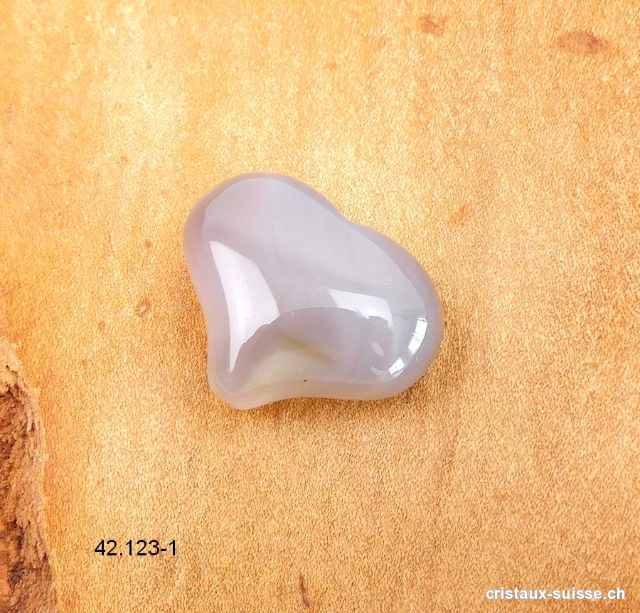 Coeur Agate nature 2,5 x 2 cm