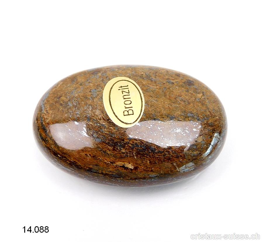 Bronzite, pierre anti-stress arrondie 4,5 x 3 cm
